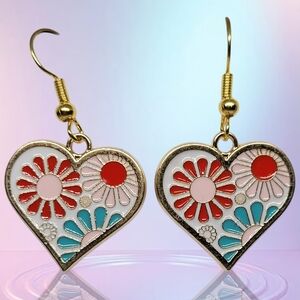 Floral Heart Earrings